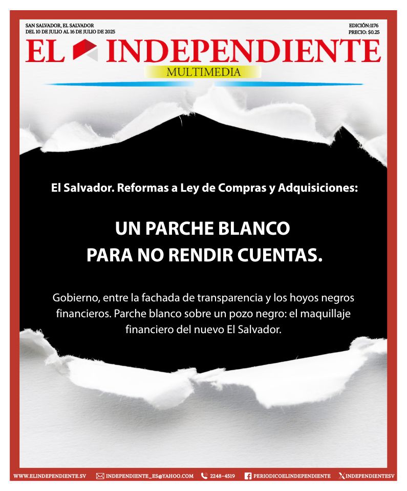 EL SALVADOR. Reformas a Ley de Compras y Adquisiciones: Un parche blanco para no rendir cuentas.