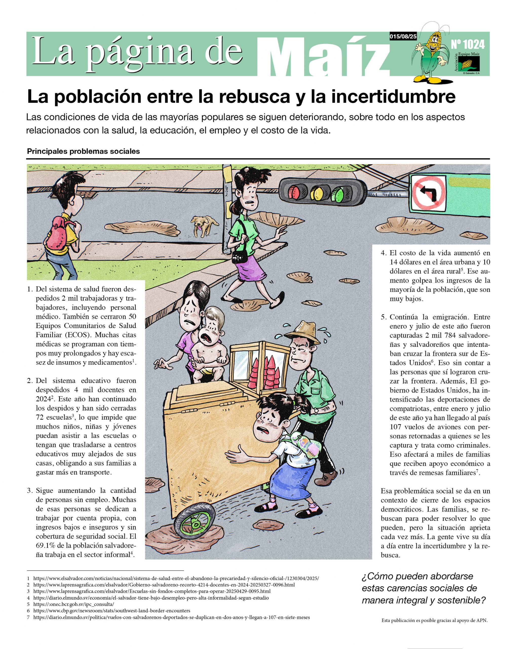 La Página de Maíz: La población entre la rebusca y la incertidumbre.