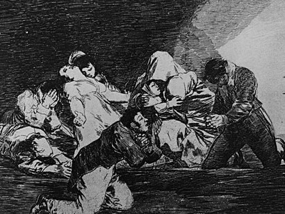 Francisco Goya (1746–1828). "Los Desastres de la Guerra". 1810–20, Metropolitan Museum of Art, Nueva York, EE.UU. No se puede mirar  