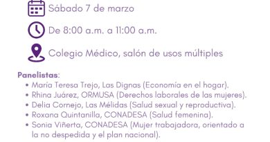 El Salvador: Invitación a FORO en conmemoración del DÍA INTERNACIONAL DE LA MUJER.