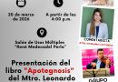 INVITACIÓN a presentación del libro «Apotegnosis» del Mtro. Leonardo Ramírez Murcia.